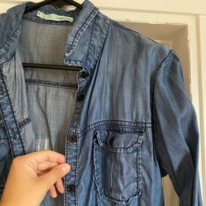 Denim button down shirt